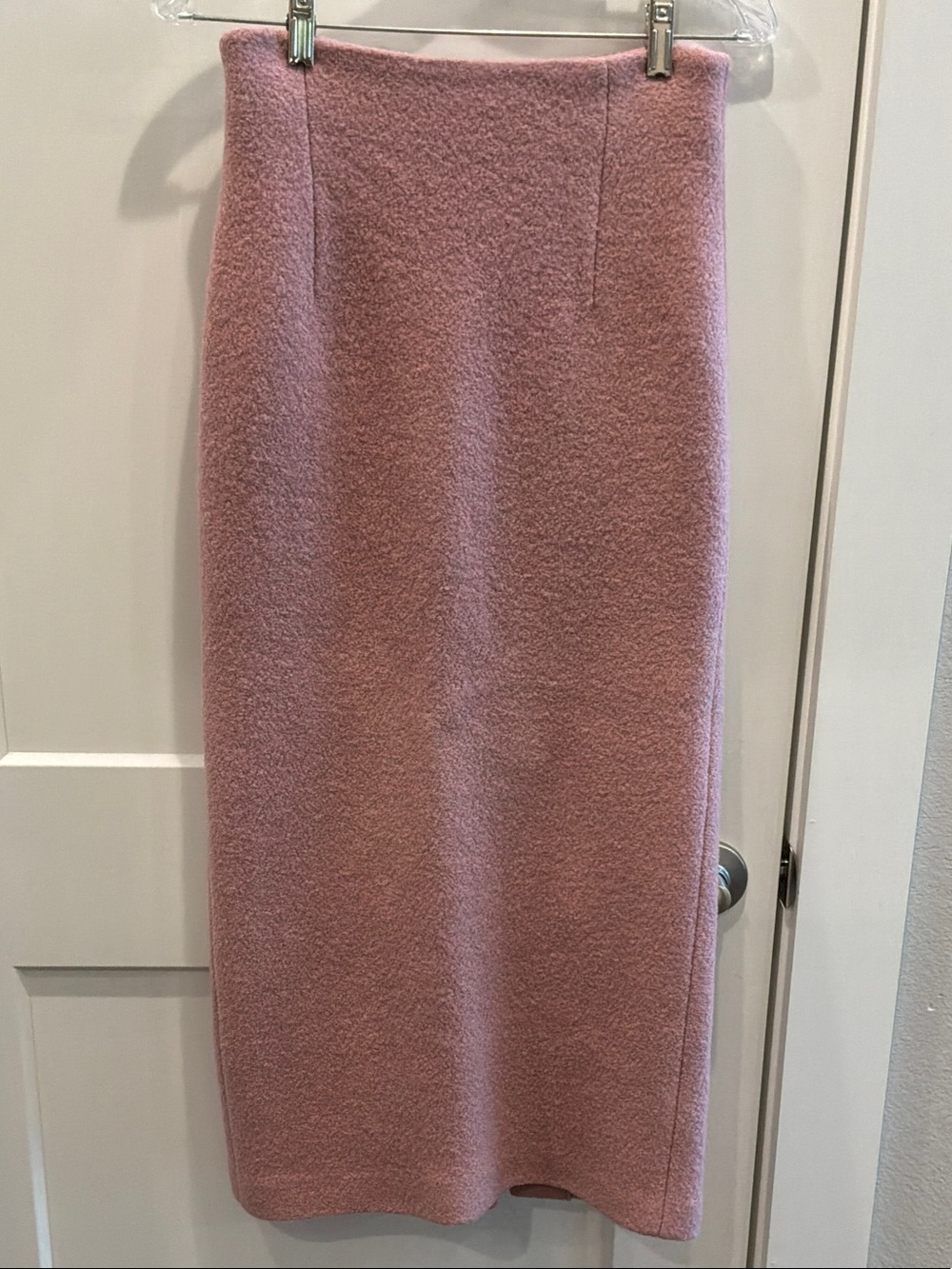 Tibi NewYork 4 100% Wool Dusty Rose Pencil Midi Skirt Structured RealRealTag